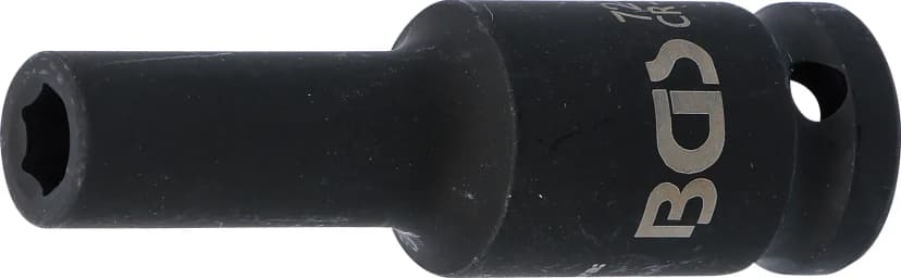 Udarni nasadni ključ, šestrobi, globok, pogon 12.5 mm (1/2"), 8 mm
