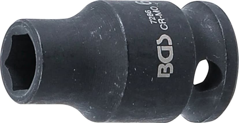 Udarni nasadni ključ, šestrobi, pogon 6.3 mm (1/4"), 6 mm
