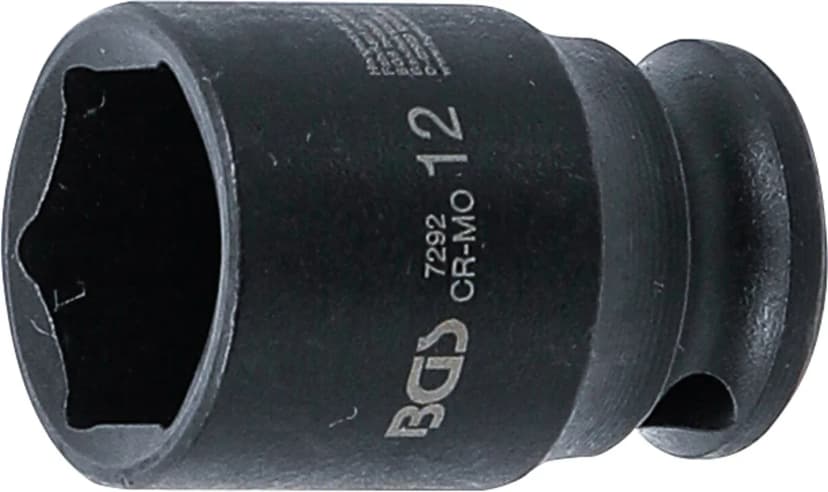 Udarni nasadni ključ, šestrobi, pogon 6.3 mm (1/4"), 12 mm