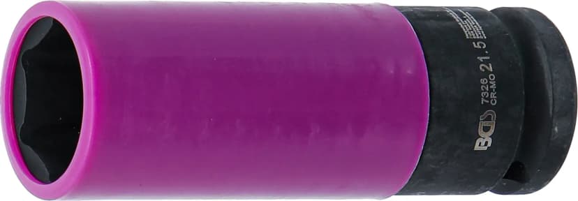 Zaščiteni udarni nasadni ključ, pogon 12.5 mm (1/2"), 21.5 mm