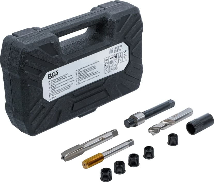 Komplet za popravilo navoja odtočnega čepa olja, za aluminijasta oljna korita, M12 x 1.75 mm
