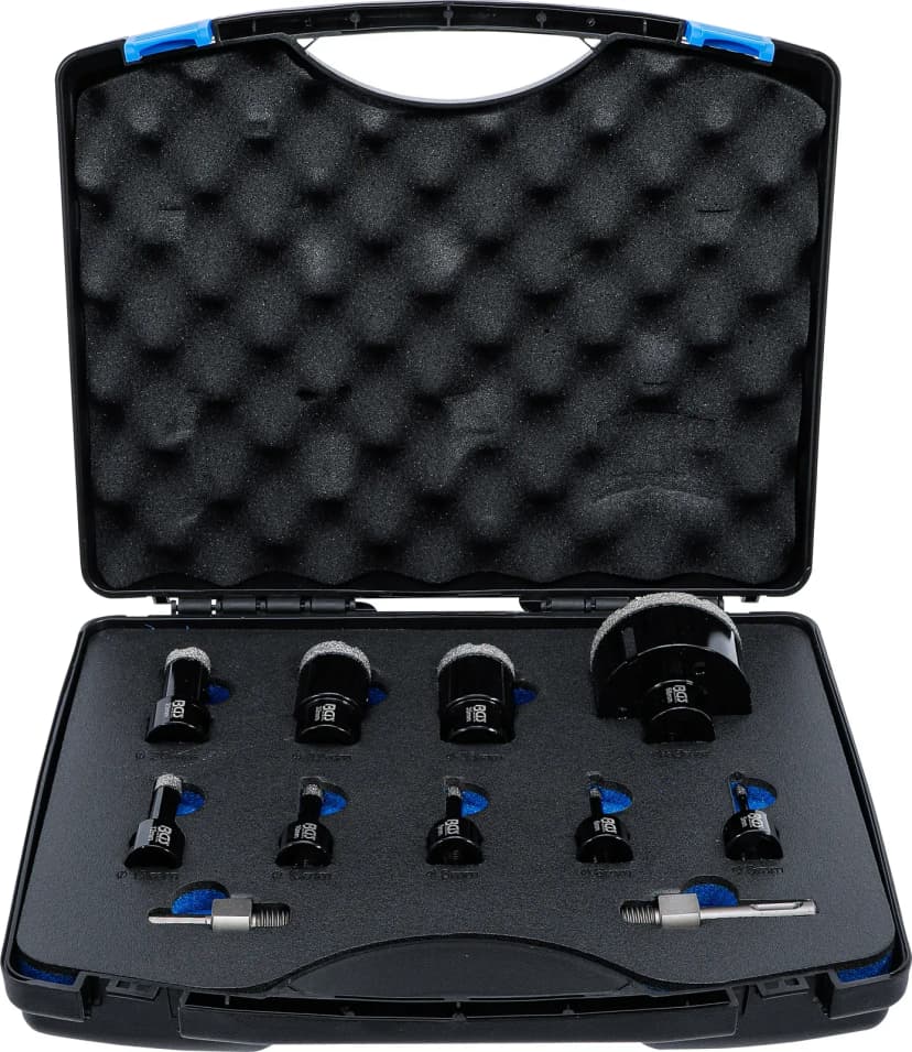 Set diamantnih zarezovalnih kron, 5 - 68 mm, 11-delni