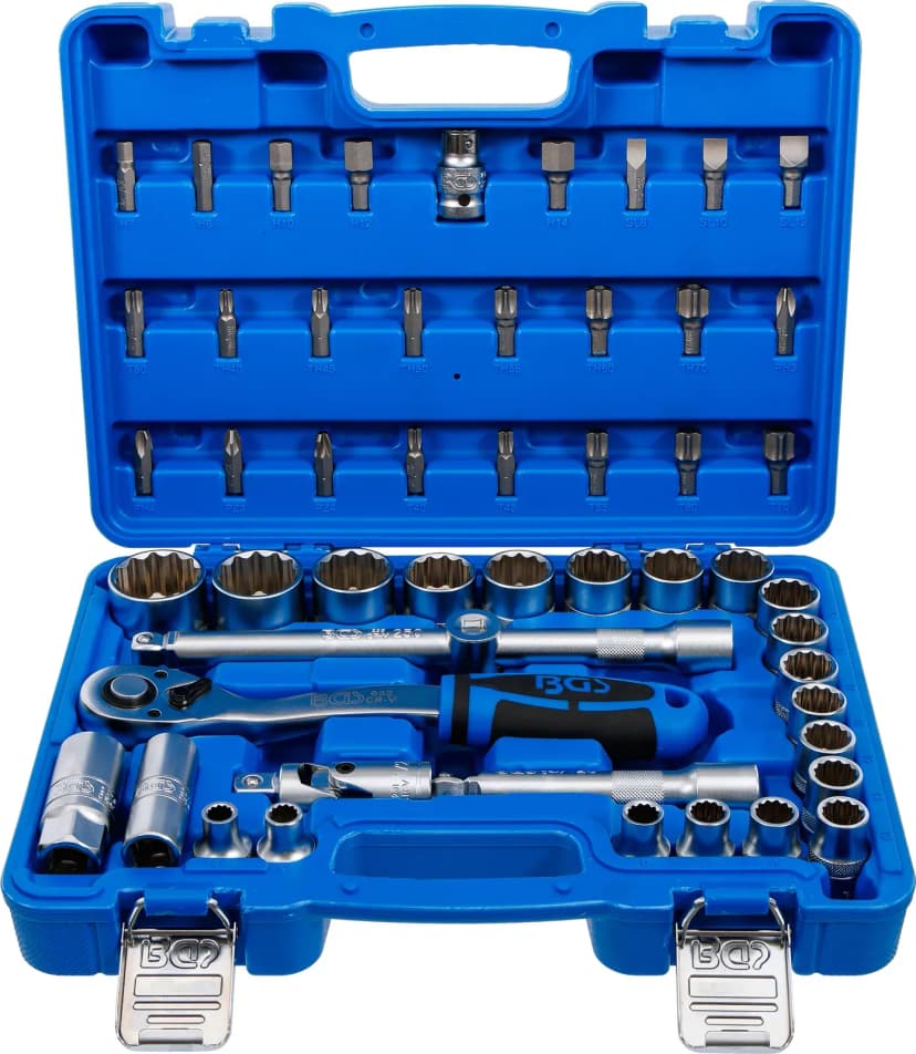 Set nasadnih ključev 12-robni, pogon 12.5 mm (1/2"), 8 - 32 mm, 51-delni
