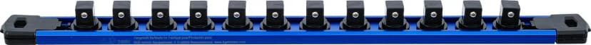 Držalo za nasadne ključe s štirirobom za 12 nasadnih ključev, magneten, za pogon 12.5 mm (1/2")