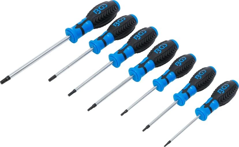 Set izvijačev, T-profil z izvrtino (za Torx), T10 - T40, 7-delni