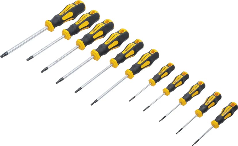 Set izvijačev, T-profil z izvrtino (za Torx) T6 - T40, 11-delni