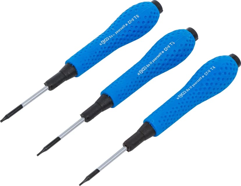 Set preciznih izvijačev, T-profil (za Torx) T4 / T5 / T6, 3-delni