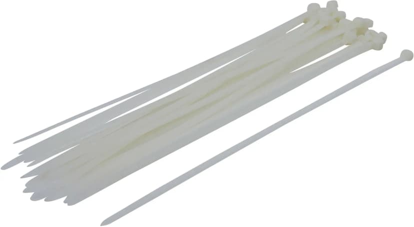 Set kabelskih vezic, bela, 8.0 x 400 mm, 30-delni