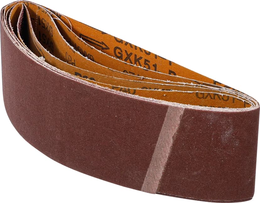Set brusilnih trakov, za tračni brusilnik, 75 x 533 mm, K 40 - 60 - 80 - 120 - 240, 5-delni