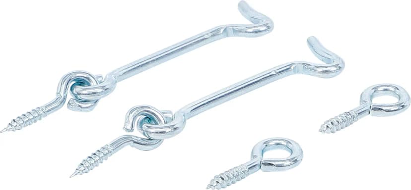 Set zapornih kavljev in ušes za vrata, 4.0 x 80 mm, 2-delni