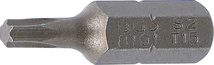 Bit, dolžina 25 mm, pogon 6.3 mm (1/4"), T-profil (za Torx) T15