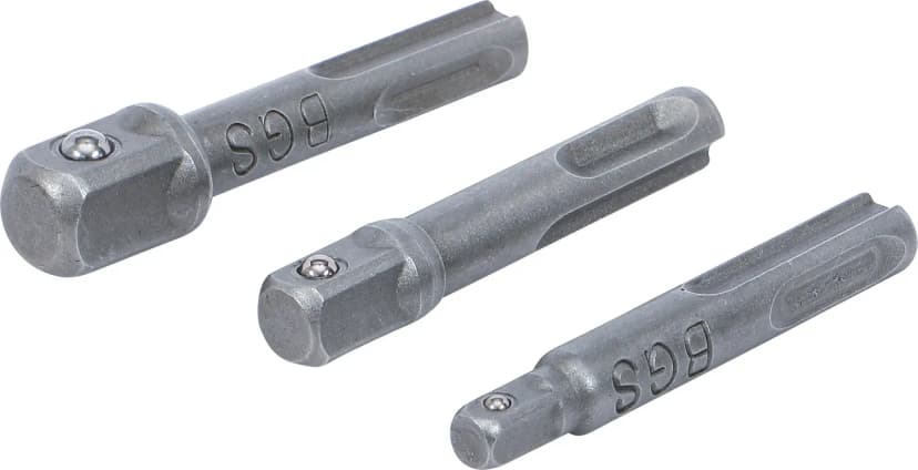 Set adapterjev, SDS - zunanji štirirob 6.3 mm (1/4"), 10 mm (3/8"), 12.5 mm (1/2"), 3-delni