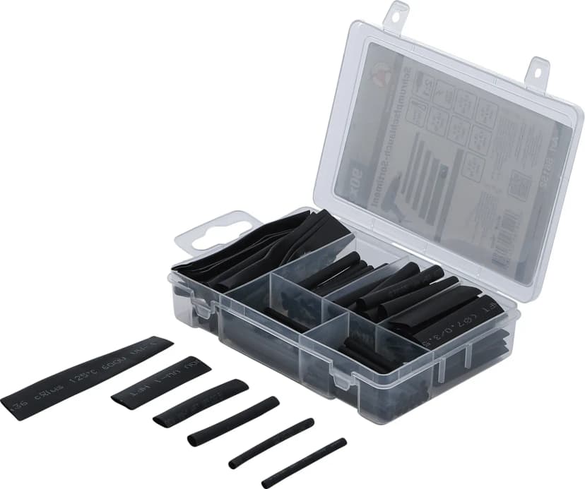 Set skrčnih cevi, črna, 90-delni
