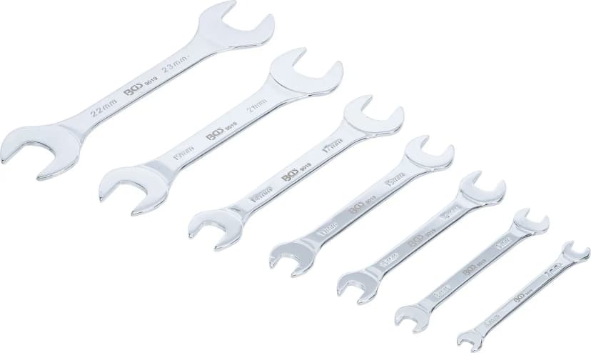 Set dvostranskih viličastih ključev, izjemno ploski, 6 - 23 mm, 7-delni