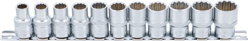 Set nasadnih ključev, 12-robi, pogon 12.5 mm (1/2"), 10 - 21 mm, 11-delni