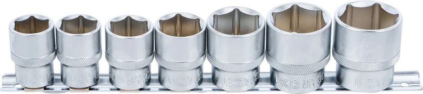 Set nasadnih ključev, šestrobi, pogon 12.5 mm (1/2"), 20 - 32 mm, 7-delni