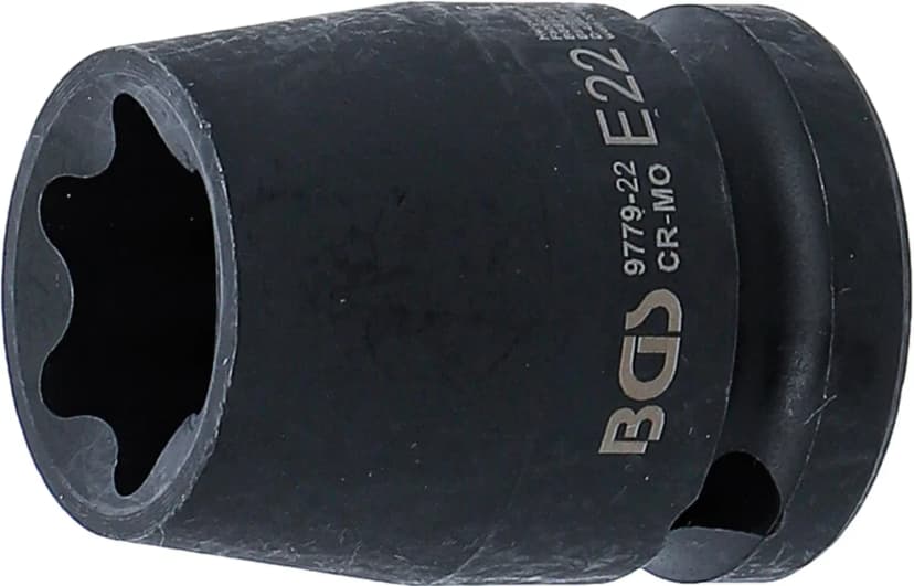 Udarni nasadni ključ E-profil, pogon 12.5 mm (1/2"), E22