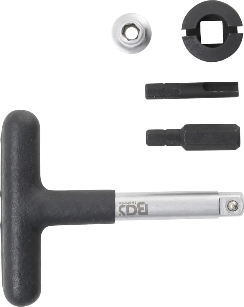 Univerzalni set ključev za izpustne vijake, za plastične izpustne vijake olja, zunanji šestrob pogon 6.3 mm (1/4"), 10 mm (3/8"), 5-delni