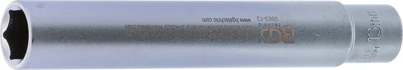 Nasadni ključ, šestrobi, izjemno globok, pogon 10 mm (3/8"), 13 mm