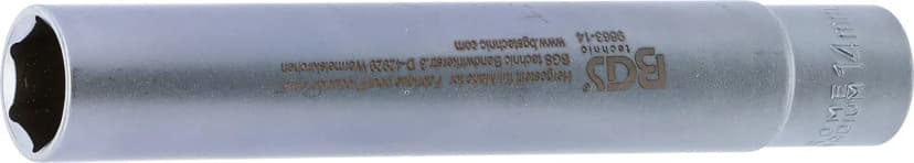Nasadni ključ, šestrobi, izjemno globok, pogon 10 mm (3/8"), 14 mm