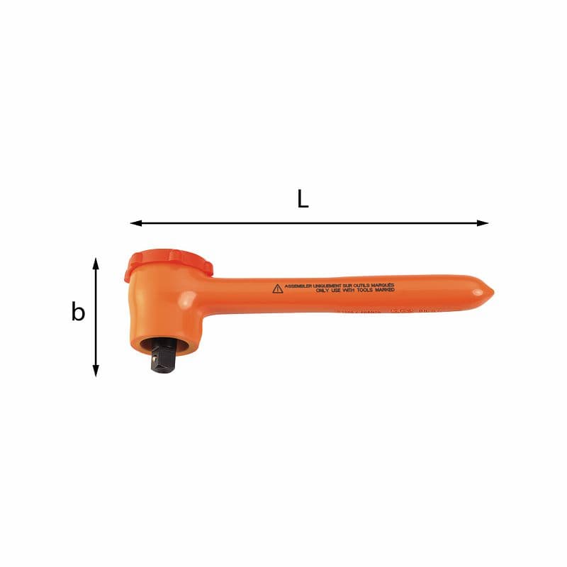 Izolirana preklopna raglja 3/8" USAG 098 A 3/8