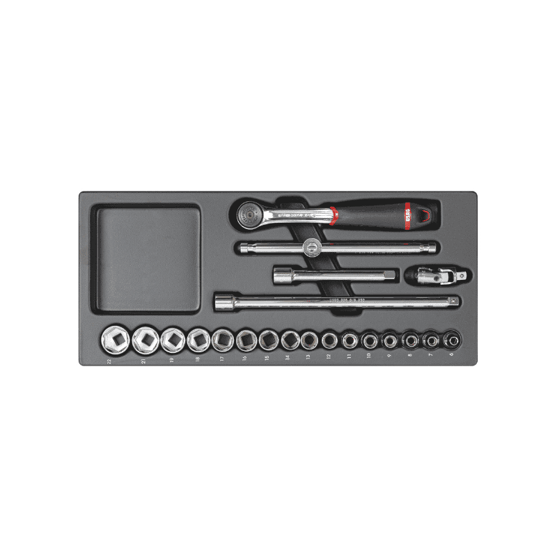 Nasadni ključi 3/8" 21-delni set (PLASTIKA)