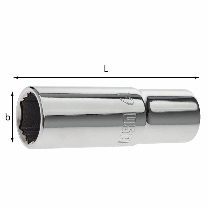 Dolgi šestrobni nasadni ključ X-Grip USAG 235 1/2 XL