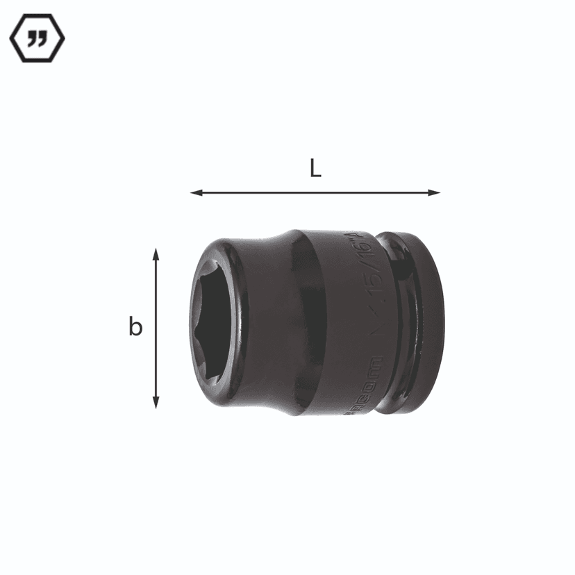 Udarni nasadni ključ 3/4" 6-robi (colski)